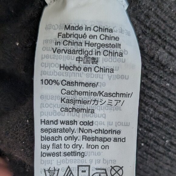 J.Crew Cashmere V Neck Sweater, Black, Size Medium - Picture 4 of 4